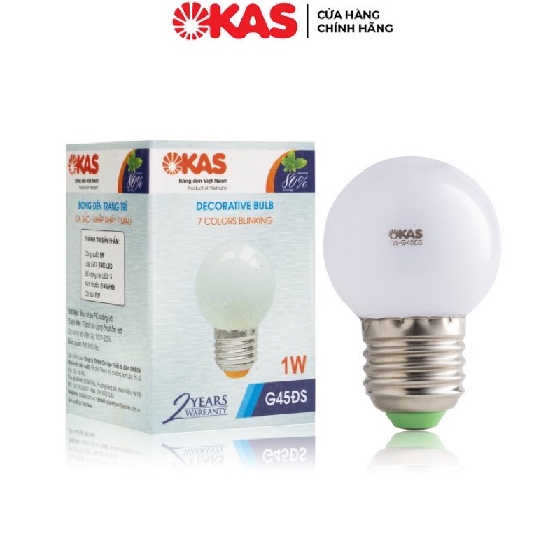 Bóng đèn LED trang trí OKAS G45 nhiều màu