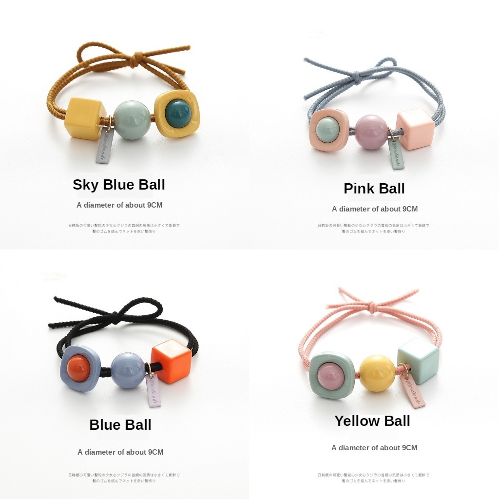 Korean style round ball high elastic female head rope B555