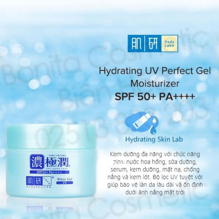 Kem dưỡng ẩm chống nắng ban ngày Hada Labo Koi-Gokujyun UV White Gel SPF50+ PA++++ 90g