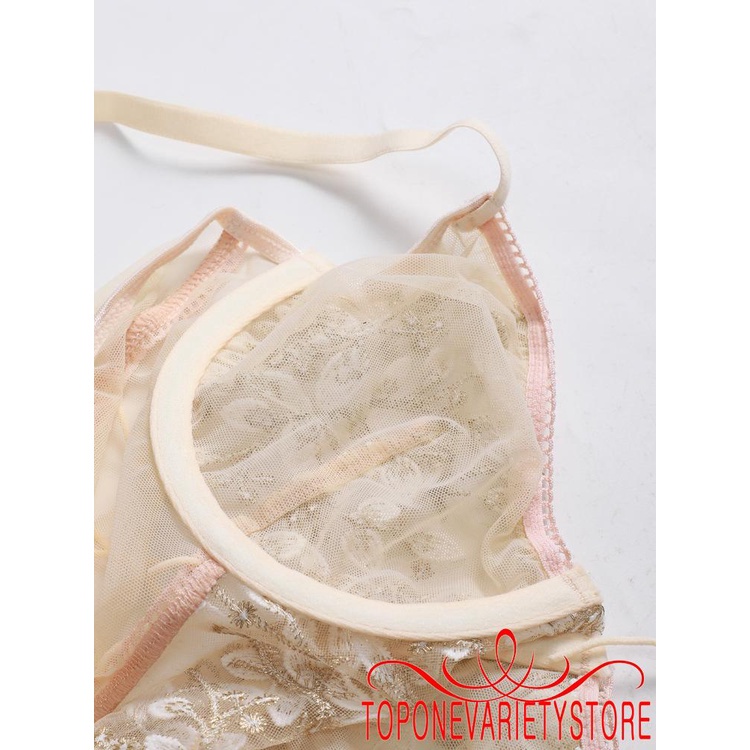 Bộ Đồ Lót Liền Thân Xuyên Thấu Thêu Hoa Gợi Cảm Cho Nữ | BigBuy360 - bigbuy360.vn