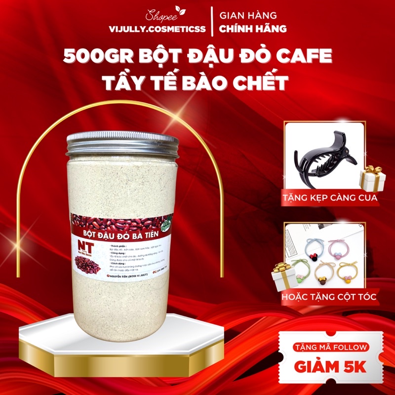 Bột đậu đỏ cafe tẩy tế bào chết cho face &amp; body handmade