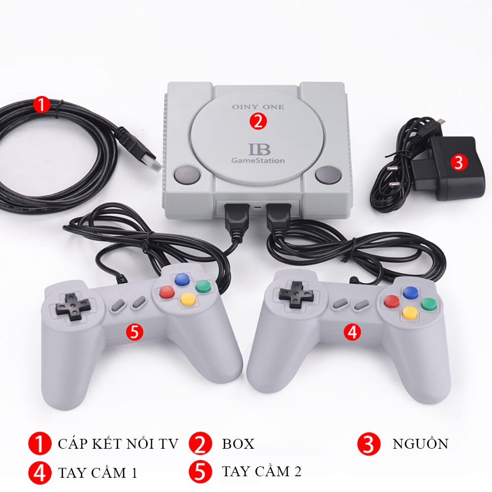 Máy chơi game 600 trò NES Classic tay cầm 4 nút cho 2 người chơi, kết nối TV - Bảo hành 12 tháng