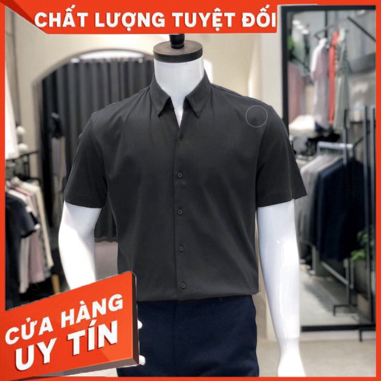 Áo sơ mi nam DOUBLE'D ngắn tay dáng ôm sơ vải lụa thái chống nhăn chống xù SNT - Hàng nhập khẩu