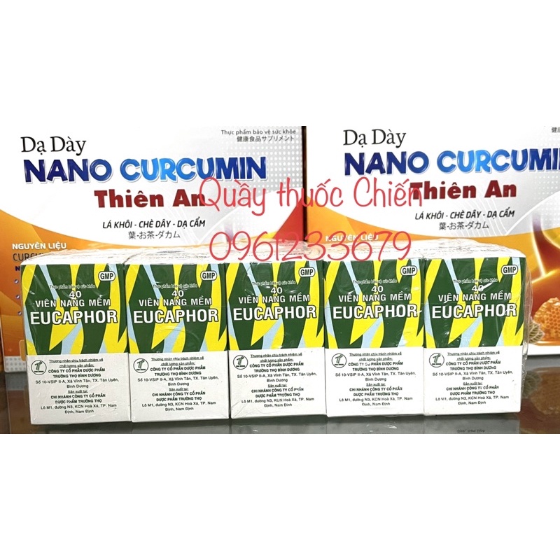 Viên nang mềm Eucaphor giảm ho, làm ấm hô hấp chai 40 viên