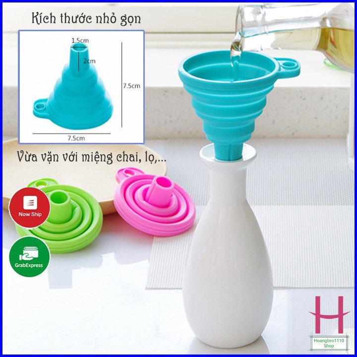 Phễu Gấp Gọn silicon - Dụng Cụ Chiêt Chất Lỏng