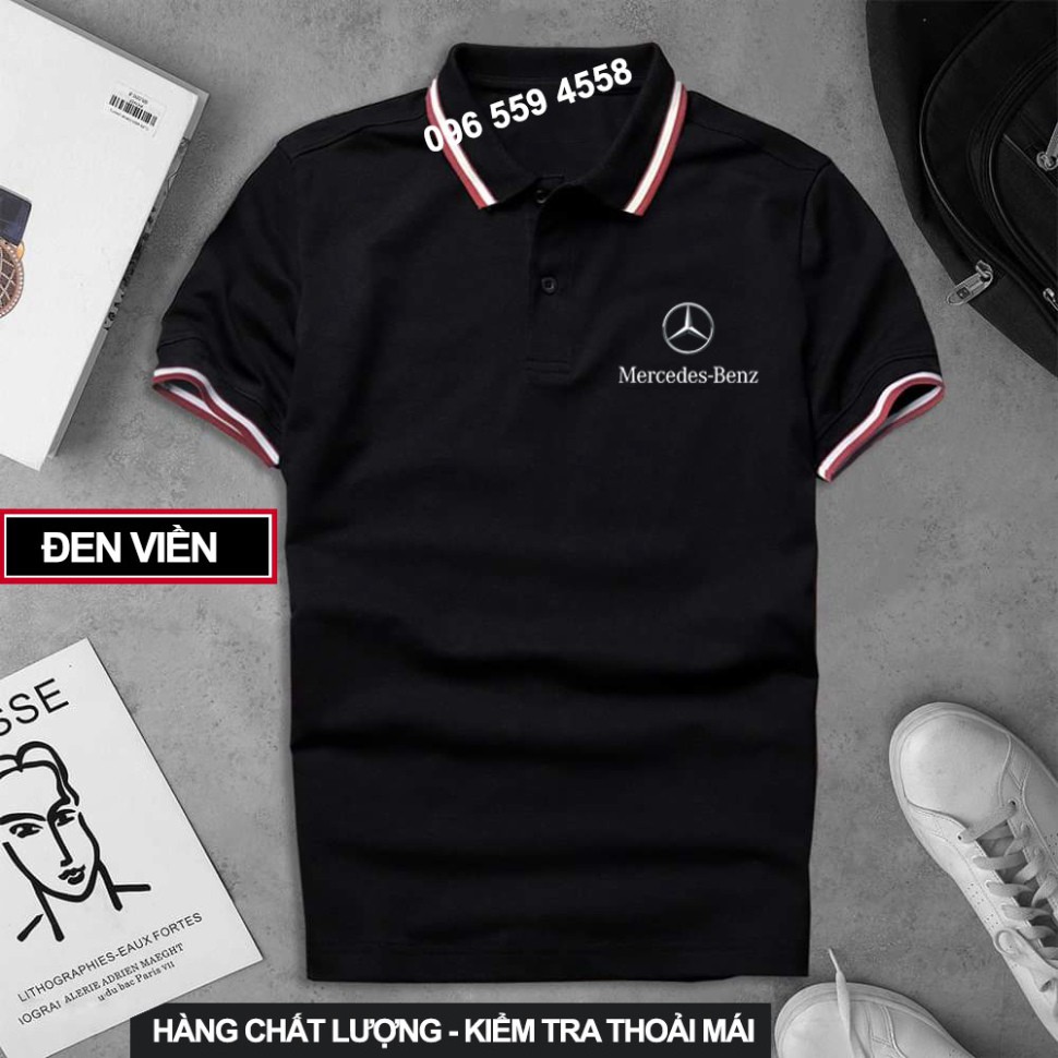 Áo thun Polo Mercedes Cao Cấp - Polo Merc có cổ Logo Hãng Xe Ô tô nhiều màu sang trọng, lịch lãm, đẳng cấp | BigBuy360 - bigbuy360.vn