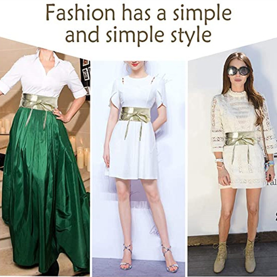 Thắt Lưng Da Pu Màu Trơn Phối Nơ Thời Trang Cho Nữ