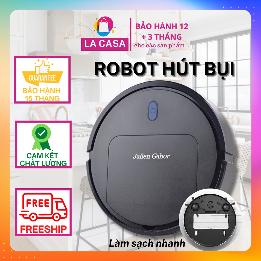 Robot Hút Bụi Jallen Gabor IS25 Thông Minh - Máy Hút Bụi Lau Nhà Tự Động Giá Rẻ