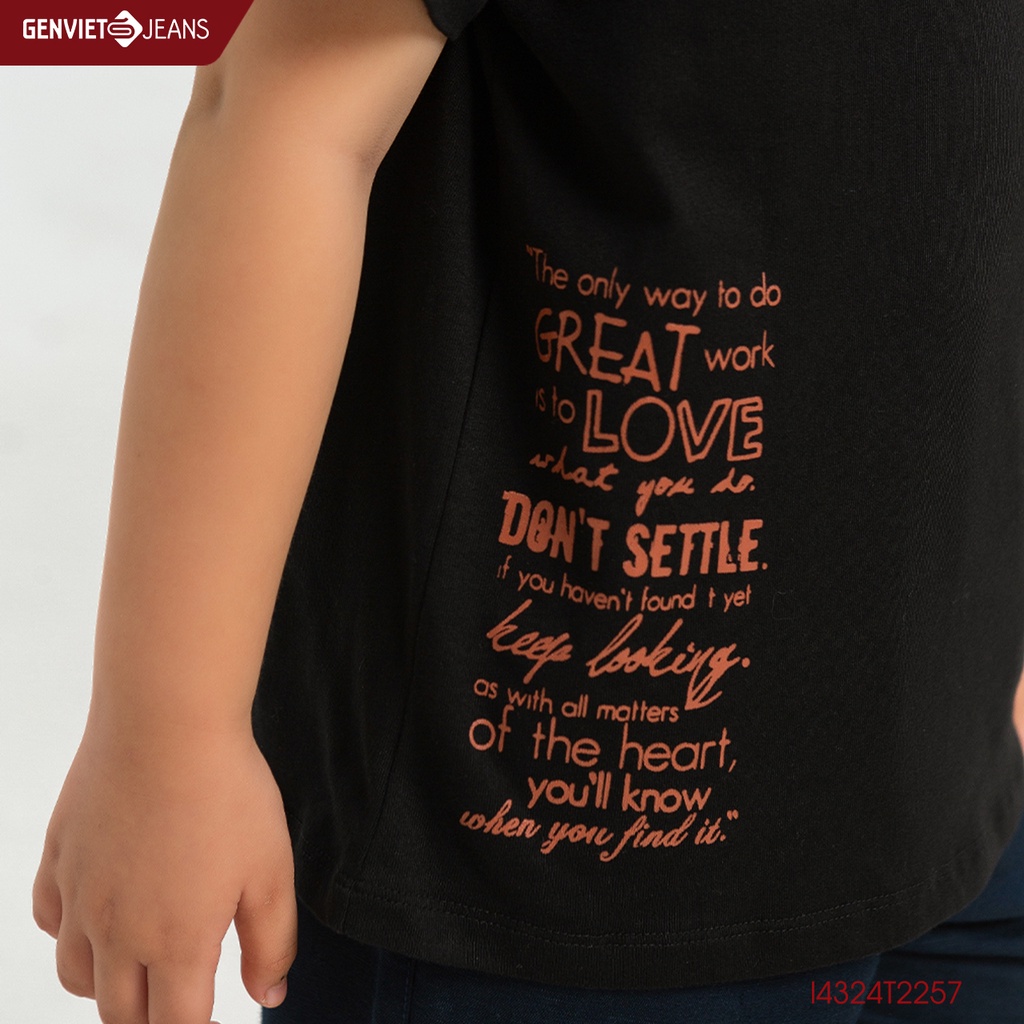 Áo T Shirt Bé Trai Genviet In Họa Tiết Chữ I4324T2257