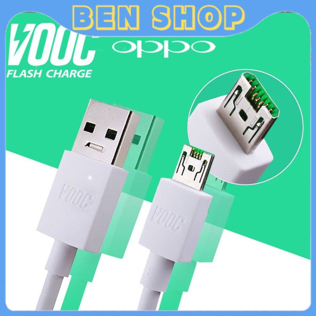 Cáp Điện Thoại Sạc Nhanh VOOC OPPO 4.0 - Dùng Cho ĐT F9/A1k/ F11/F11pro/ Oppo A3/ Oppo A91- PHỤ KIỆN BEN
