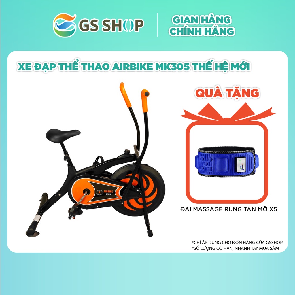 Xe đạp thể thao AIRBIKE MK305 Thế hệ mới | TẶNG: Đai Massage rung tan mỡ X5