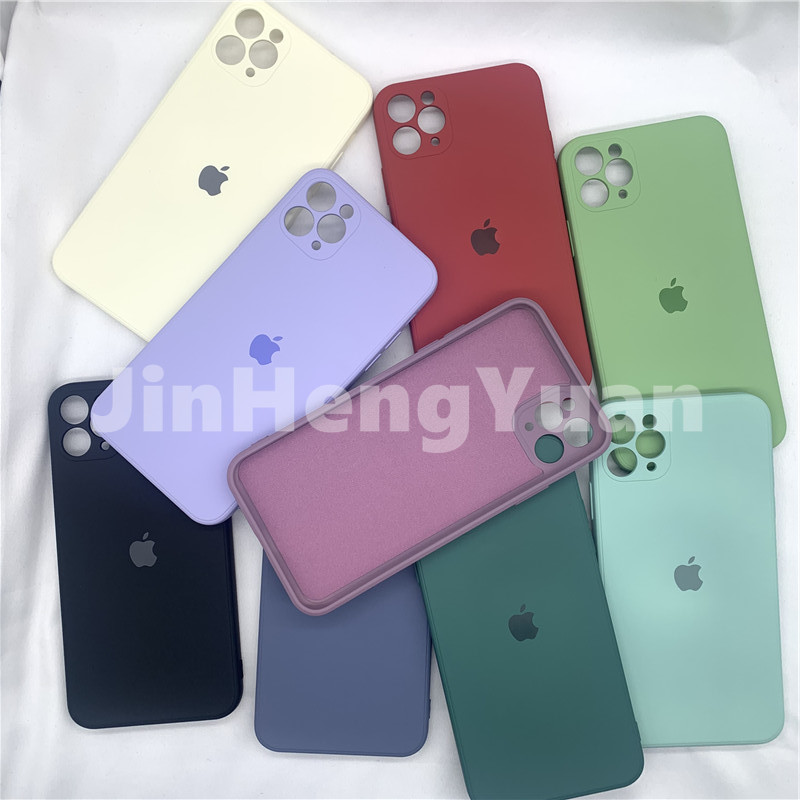 Ốp điện thoại silicone mềm màu trơn bảo vệ camera cho IPhone 11 Pro X XS Max XR 7 8 6 6S PLUS