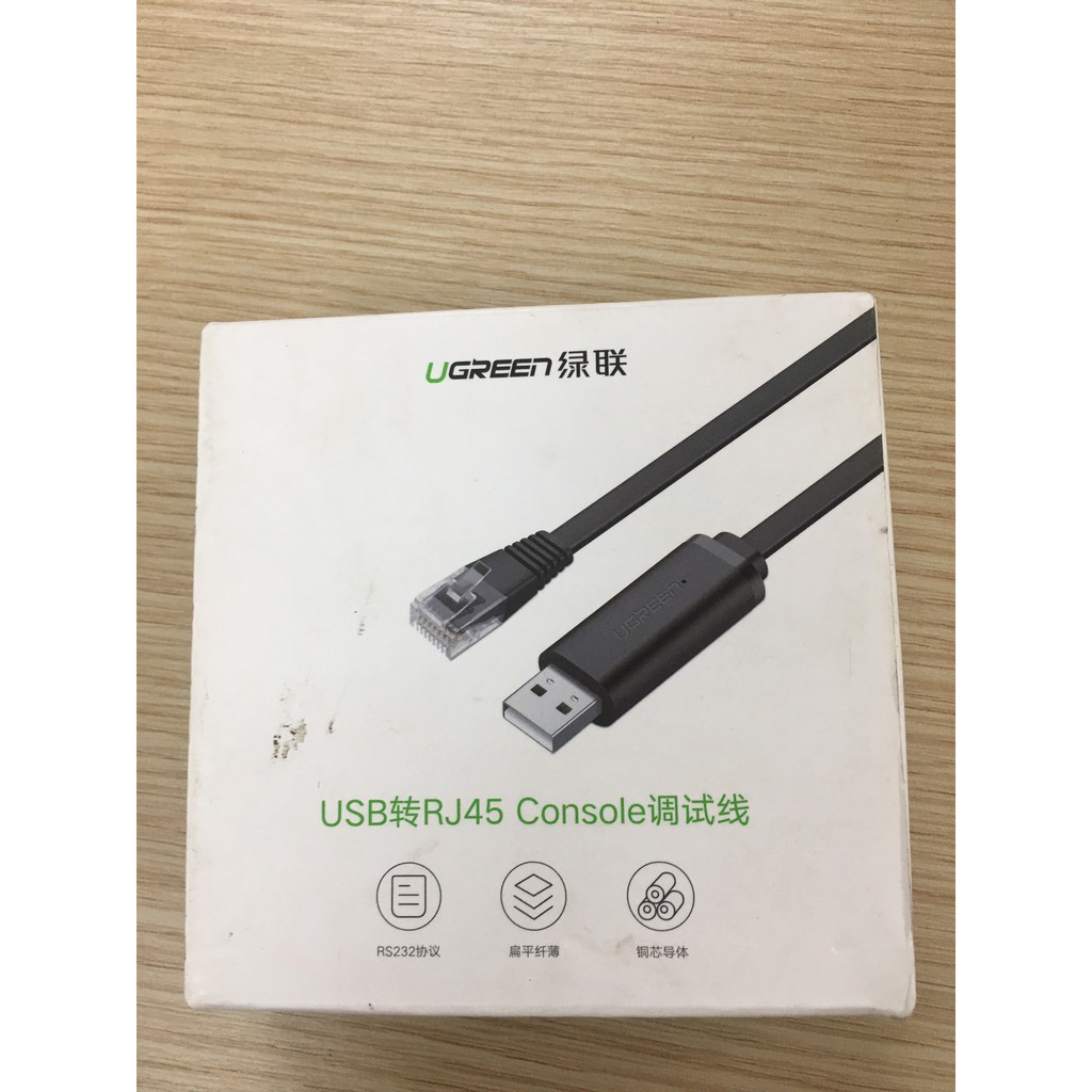 Cáp lập trình Console USB to RJ45 Ugreen 50773 dài 1,5m chính hãng