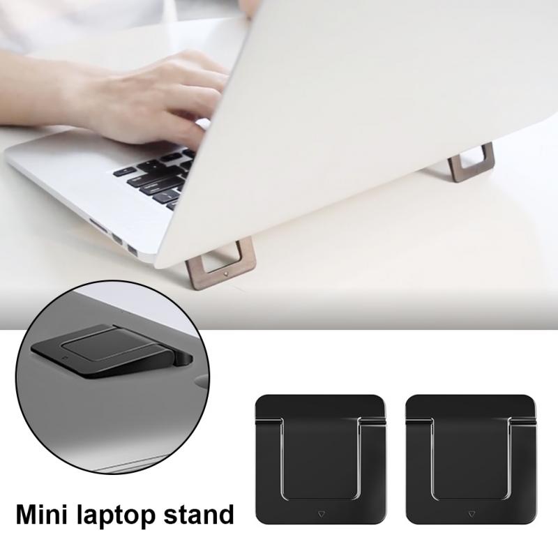 1 Cặp Giá Đỡ Laptop / Điện Thoại / Notebook Làm Mát Bằng ABS Vô Hình Nhỏ Gọn Có Thể Điều Chỉnh