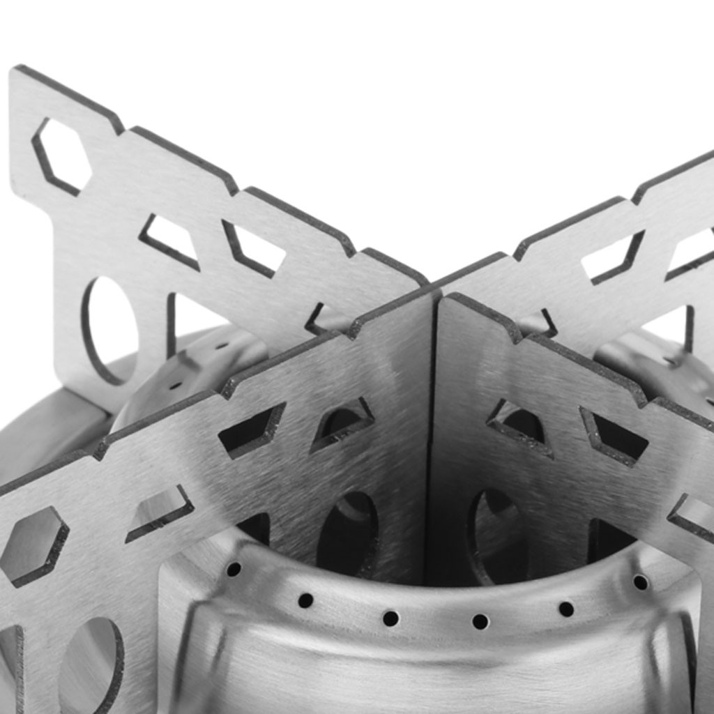 Bếp Cồn Bằng Thép Không Gỉ Kèm Giá Đỡ Đứng Tiện Dụng Mang Theo Du Lịch Cắm Trại