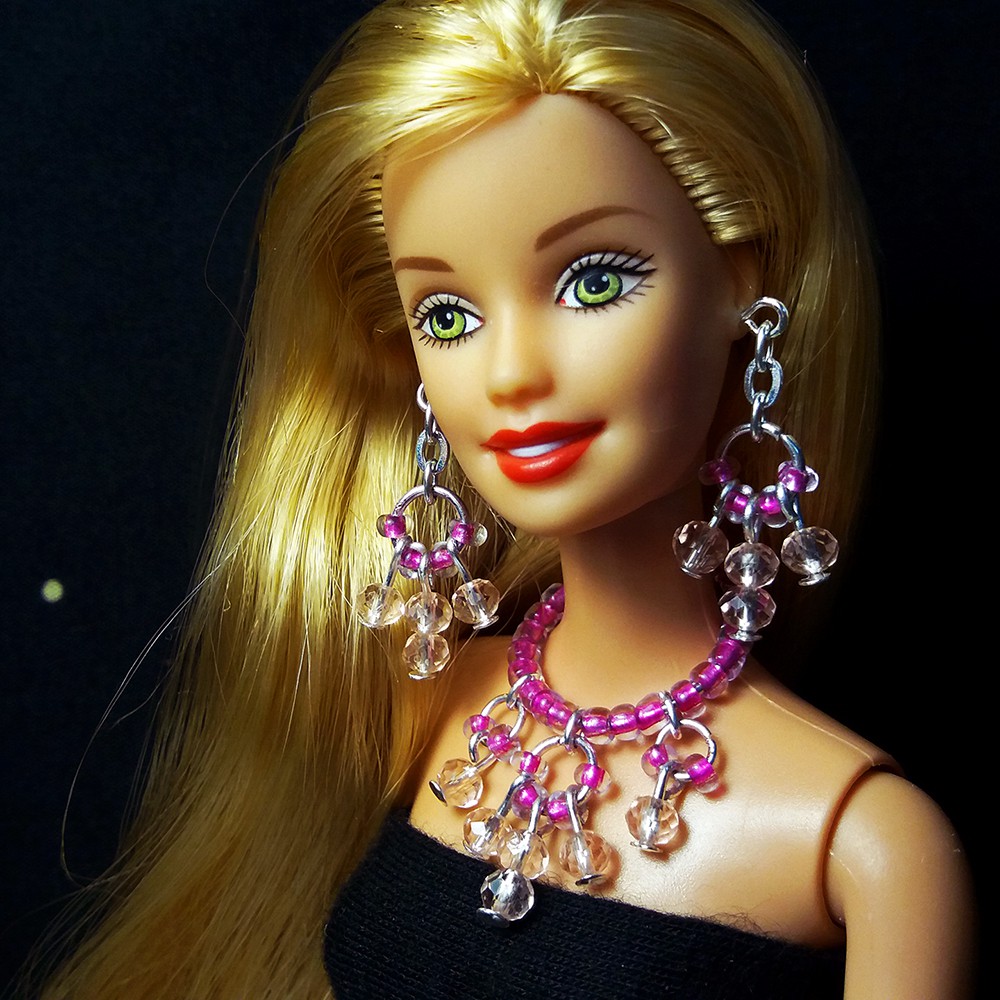 Trang Sức Búp Bê Barbie - Vòng cổ, Hoa Tai Búp bê Handmade Nguyên liệu Cao Cấp #20