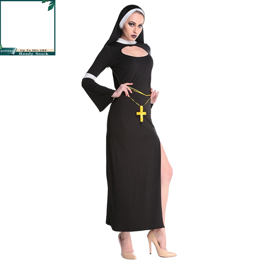 Đầm tay dài xẻ tà hóa trang Halloween gợi cảm cho nữ | BigBuy360 - bigbuy360.vn