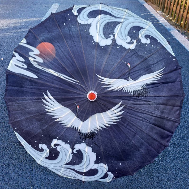 Ô giấy cổ trang hình NGUYỆT DẠ cosplay chụp ảnh in họa tiết đẹp phong cách trung hoa trang trí nhiều mẫu