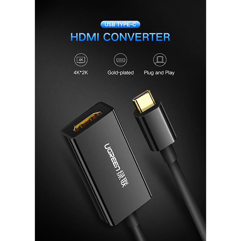 [Mã 155ELSALE giảm 7% đơn 300K] Cáp Chuyển USB Type-C Ra HDMI Chuẩn 4K Chính Hãng UGREEN CM139