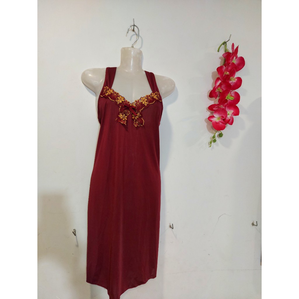 DN01_Đầm Ngủ Hai Dây bản toThun Lạnh Sexy Tôn Dáng Size dưới 65kg