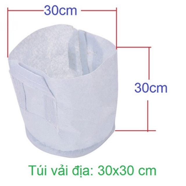 túi vải trồng cây 2 quai xách kích thước 30x30cm - Set 1 Cái