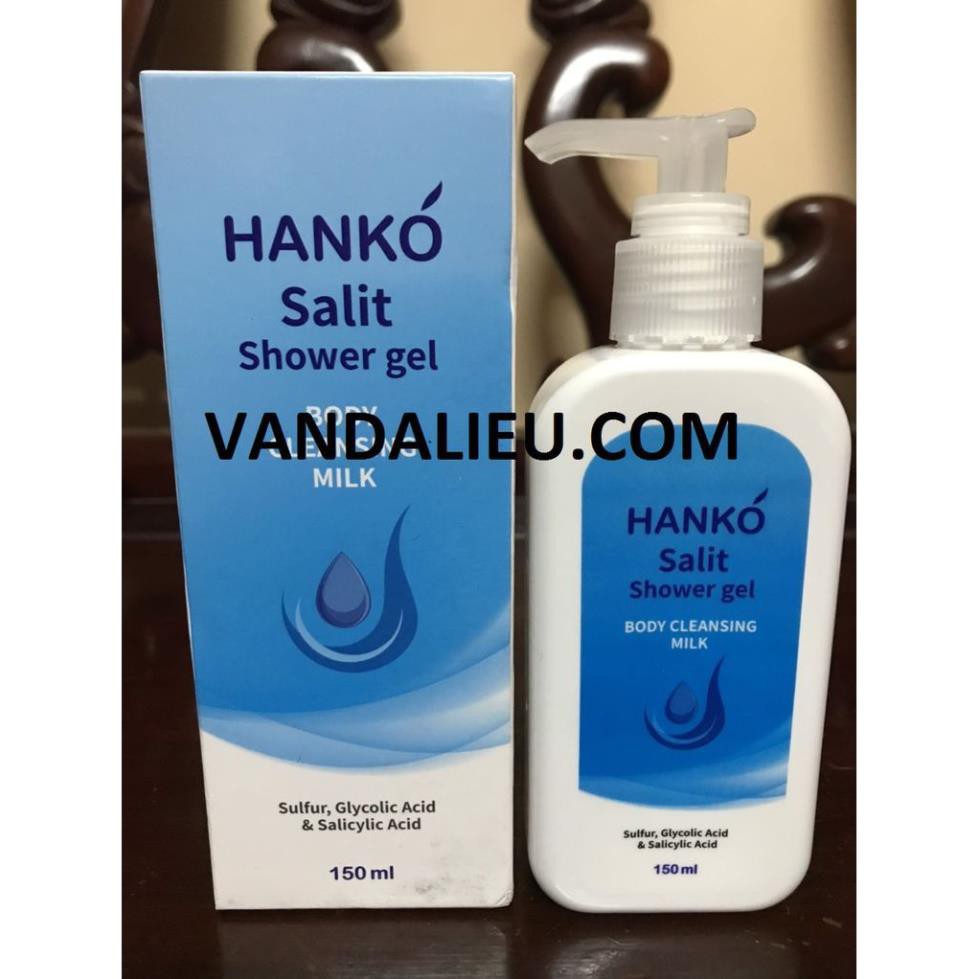 HANKO SALIT SHOWER GEL BODY CLEANSING MILK 150ML - SỮA TẮM GIẢM VIÊM NANG LÔNG , MỤN TRỨNG CÁ, NẤM DA VÀ VẨY NẾN