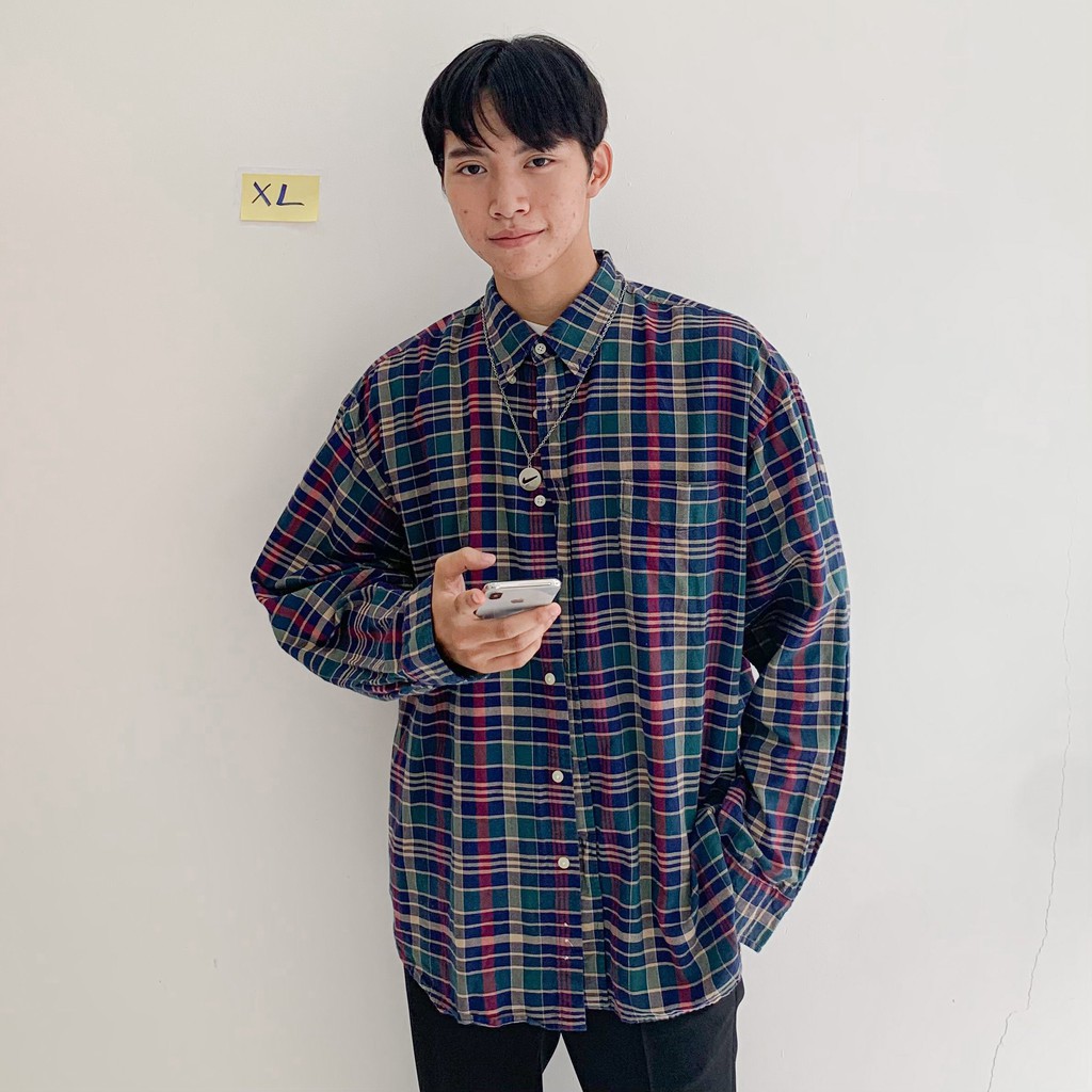 GIẢM SỐC ÁO KHOÁC SƠ MI FLANNEL 69K ÁO [ SIZE XL ] CARO CHỐNG NẮNG DÀI TAY HÀNG 2HAND TUYỂN CHỌN | BigBuy360 - bigbuy360.vn