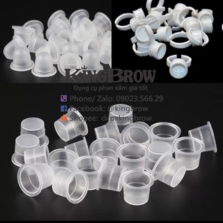 [Túi 100 Cái] Chum Silicon, Hũ Nhựa, Nhẫn Đựng Mực Phun Xăm