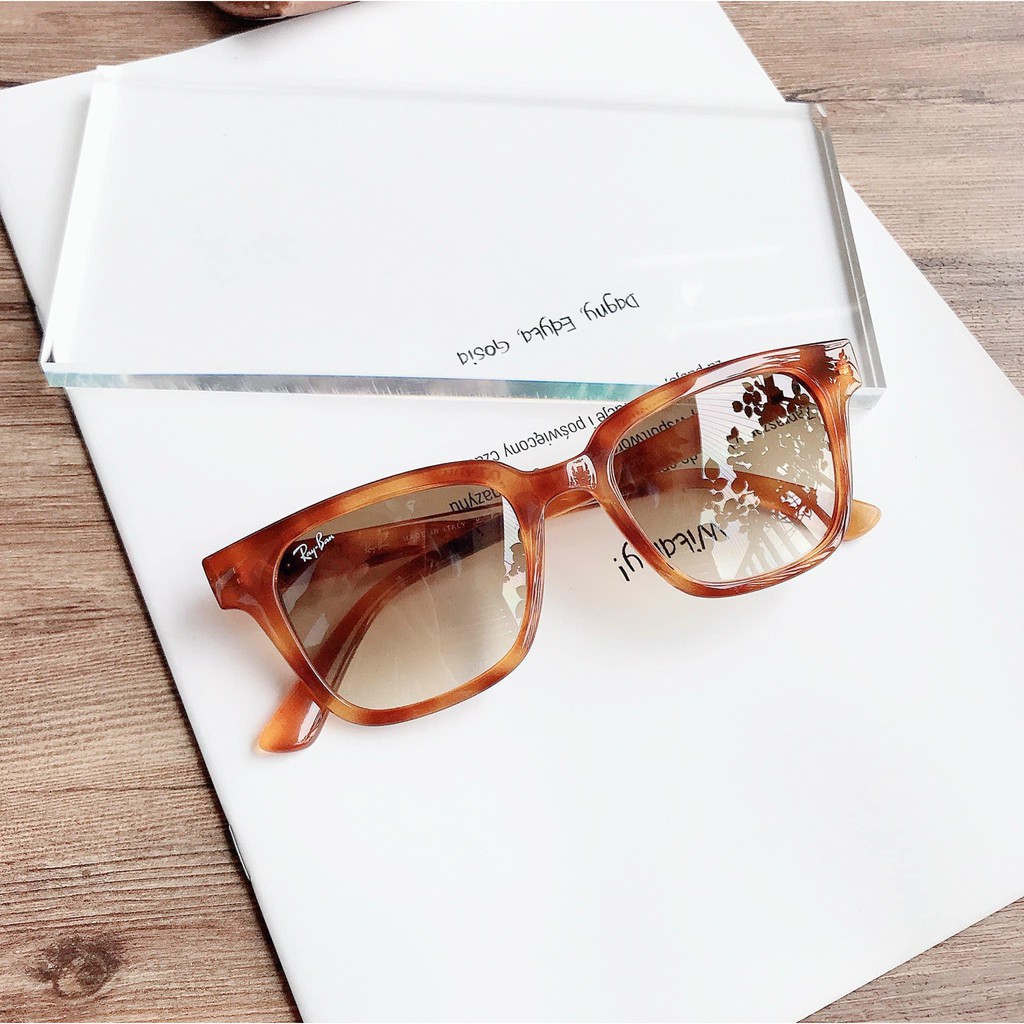 Kính mát nữ Rayban RB4323 647551 viền nhựa havana ⚜️Hàng Authentic⚜️