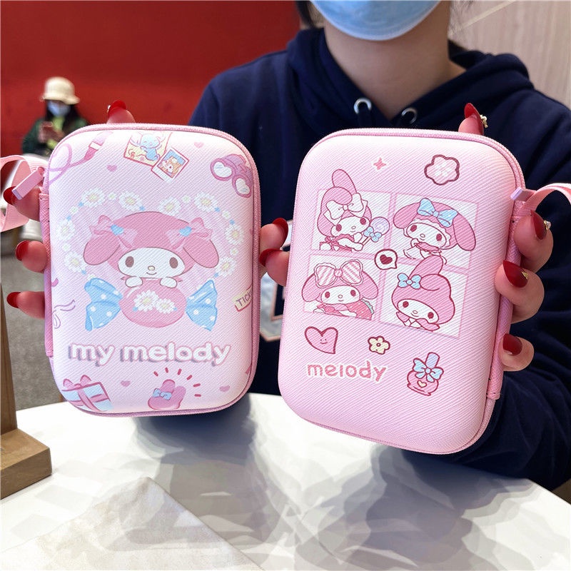 Túi Đựng Dây Cáp Sạc / Tai Nghe / Máy Ảnh ccd Mini Họa Tiết Hoạt Hình Dễ Thương Chất Lượng Cao