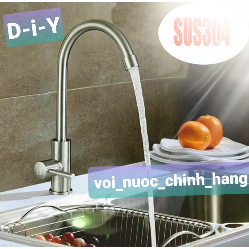 VÒI RỬA CHÉN LẠNH SUS 304, LOẠI INOX BỀ MẶT ĐẸP