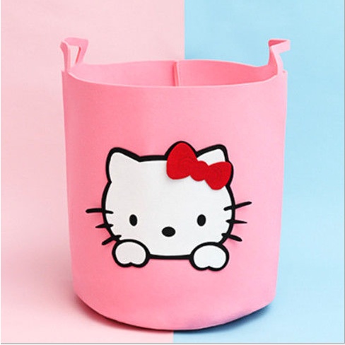 Giỏ đựng đồ giặt gắn tường hình Hello Kitty