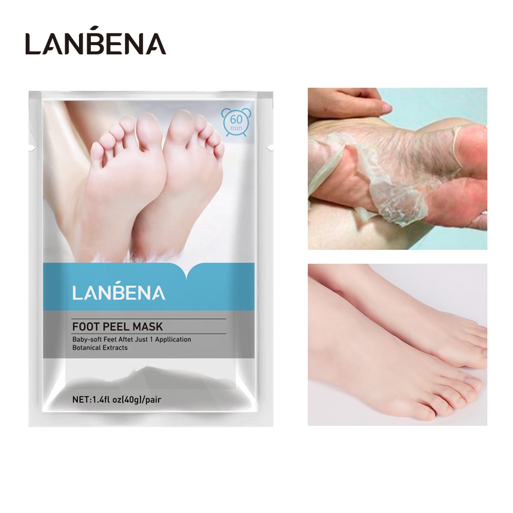 LANBENA Peeling Skin And Exfoliating Foot Mask effective in 2-7 days 1 Pairs