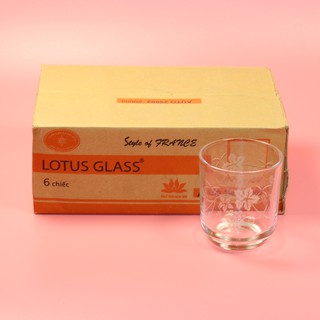 Bộ 6 [ CỐC THỦY TINH DÀY] Lotus Glass 200ml
