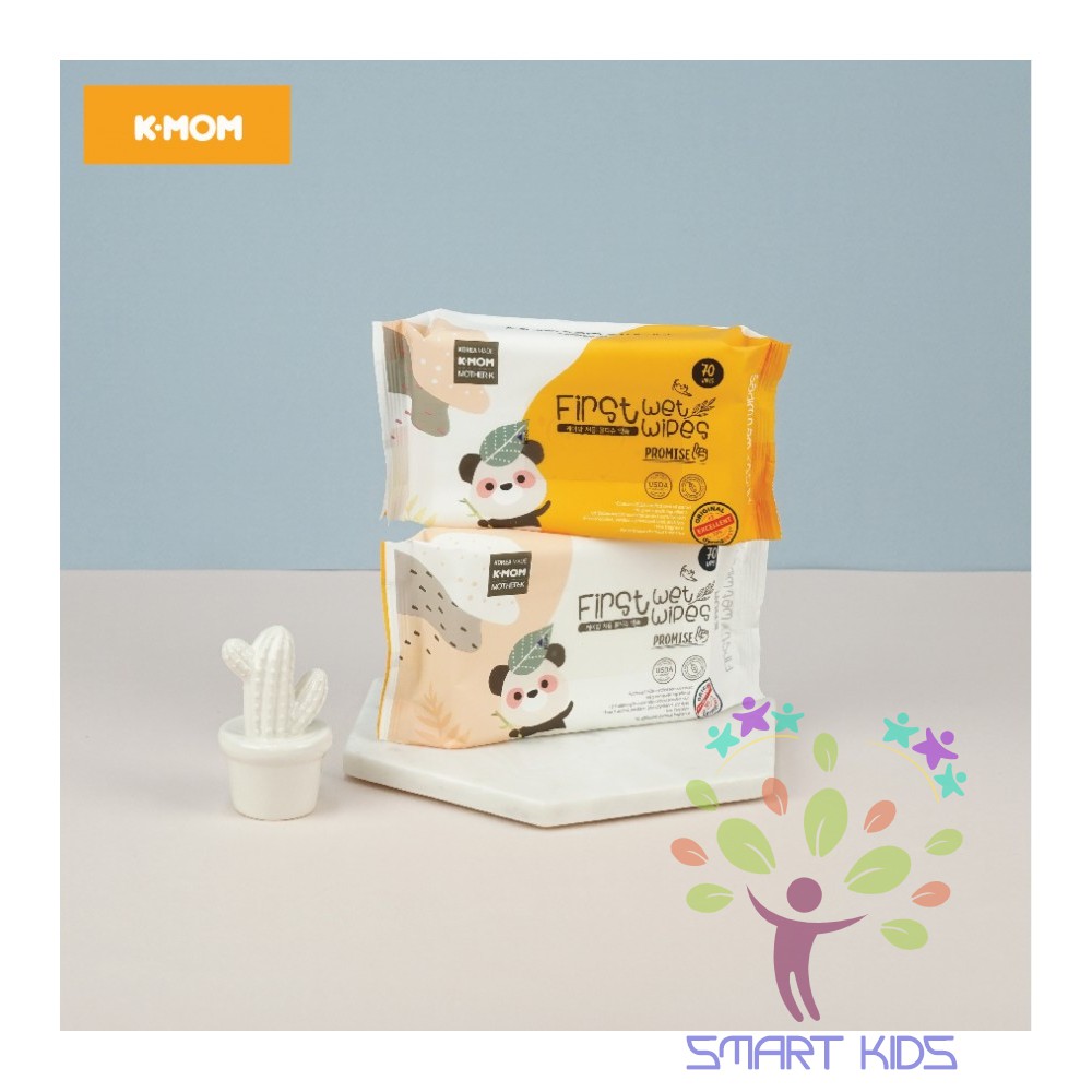 KHĂN ƯỚT CAO CẤP K-MOM FIRST WET WIPE (70C) HÀN QUỐC