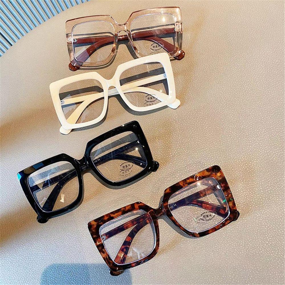 EUCA Kính Đọc Sách Gọng Vuông Có Đèn Led Xanh Cho Nam &amp; Nữ