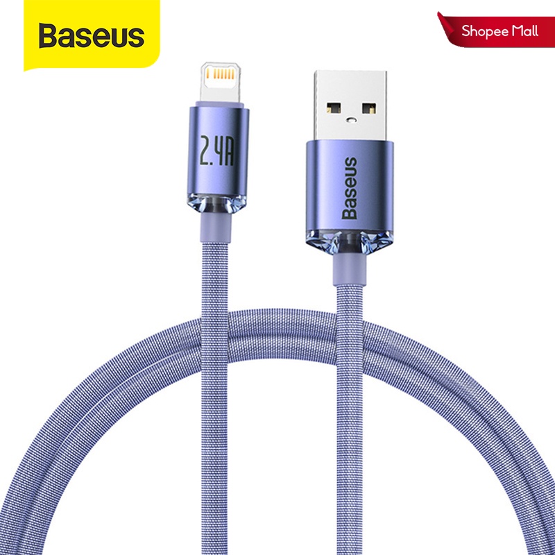 Cáp sạc dữ liệu USB Baseus cho iPhone 13 12 11 Pro Max X XR XS 8 7 6s 6 thumbnail