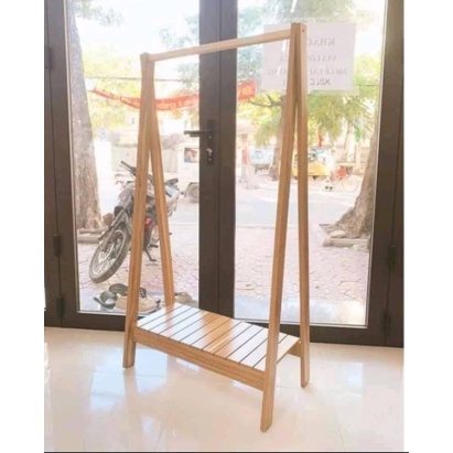 Kệ treo quần áo bằng gỗ, kệ phơi đồ đa năng chữ A 1 tầng tiện lợi gỗ MDF chống ẩm cao cấp