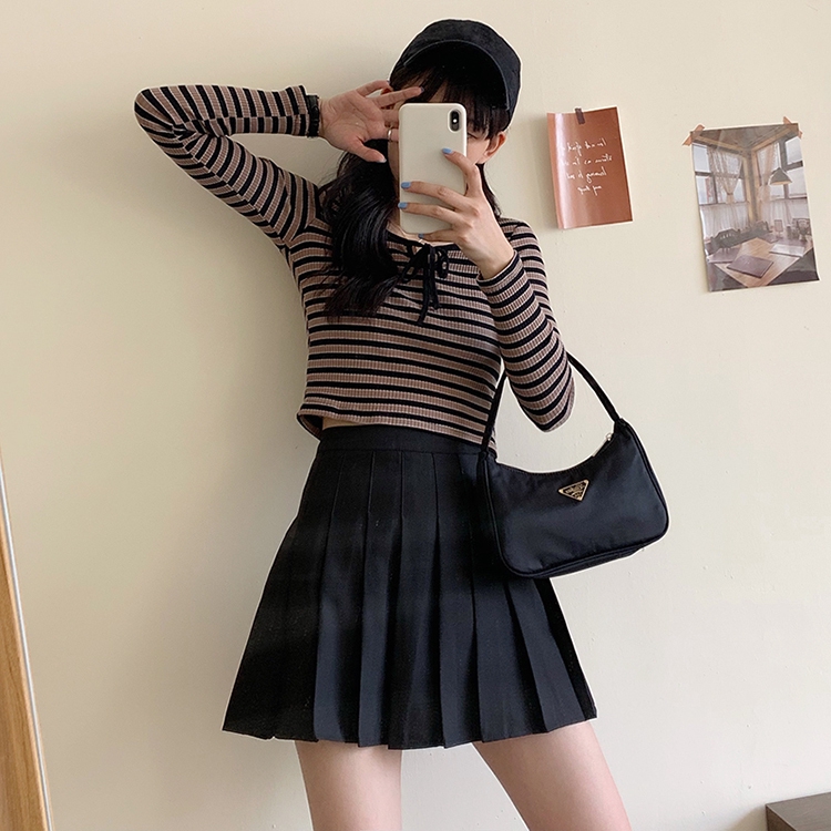 Chân Váy Chữ A Lưng Cao Xếp Ly Xinh Xắn Thời Trang Cho Nữ | BigBuy360 - bigbuy360.vn