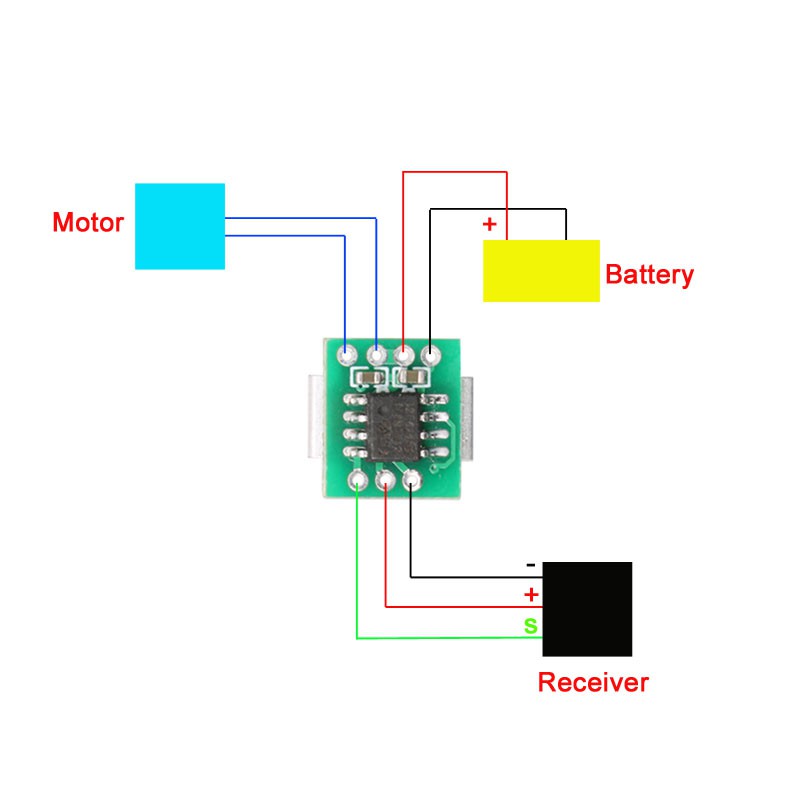 1 Mô Đun Điều Khiển Tốc Độ Động Cơ Một Chiều 20a Esc 3.3-4.2v 1s Lipo Cho Máy Bay Rc