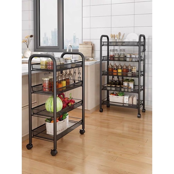 Kệ Xe Đẩy Bánh Xe 3 Tầng-4 Tầng- 5 Tầng Tiện Dụng- Kanta Store