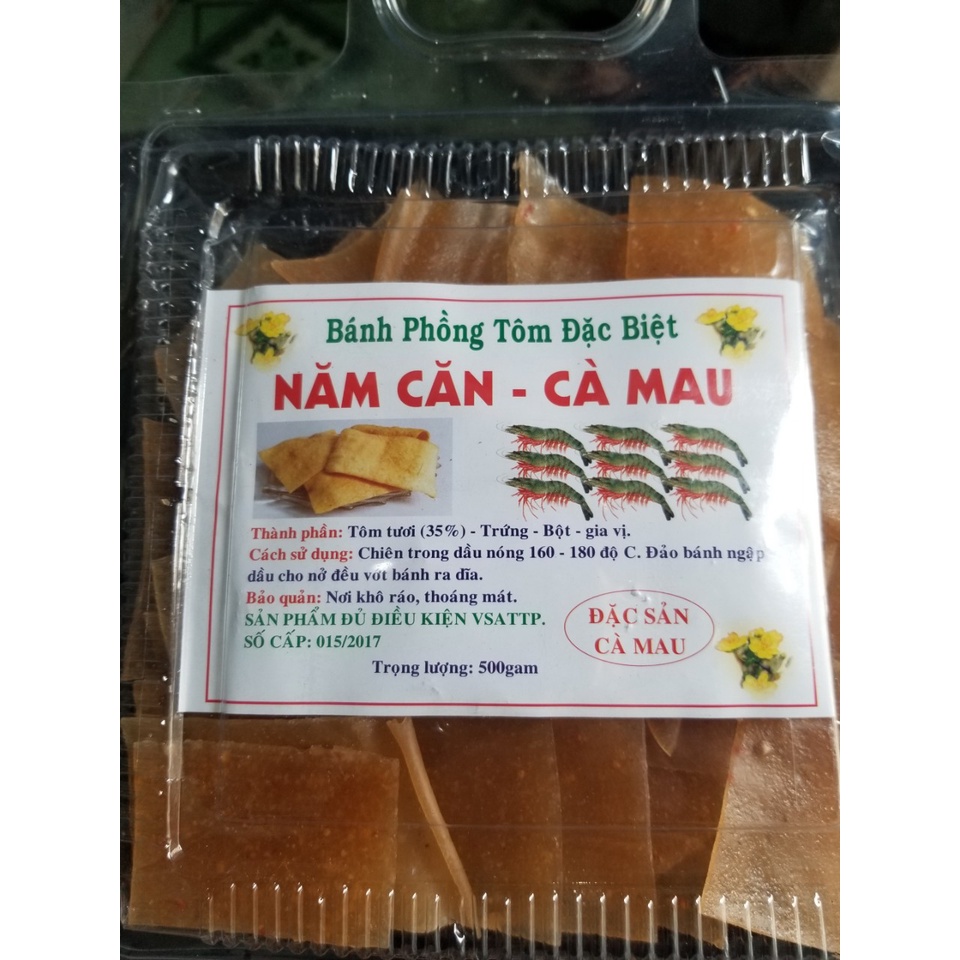 500g bánh phồng tôm miếng vuông