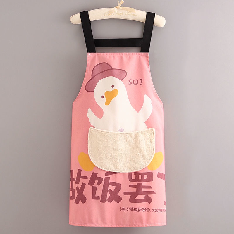 Tạp Dề Nấu Ăn In Hoạt Hình Chống Mòn / Bẩn / Mài Mòn Kiểu Hàn Quốc Thời Trang Cho Nhà Bếp