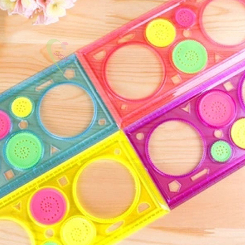 Painting Multi-function Interesting Puzzle Spirograph Children Drawing Plastic Ruler Can Improve Start Work Ability