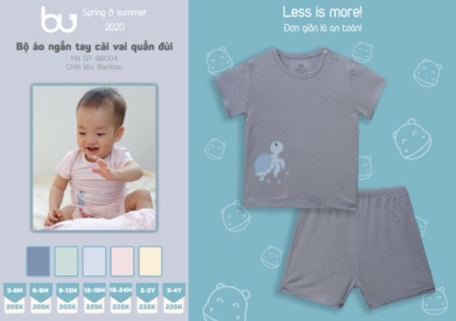 Bộ bu cài vai thêu rùa cho bé