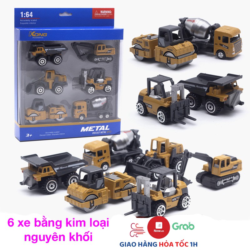 Đồ chơi xe ô tô cảnh sát KAVY gồm 6 xe bằng hợp kim bền đẹp có thể trang trí