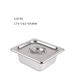 Khay Inox Đựng Topping 1/6
