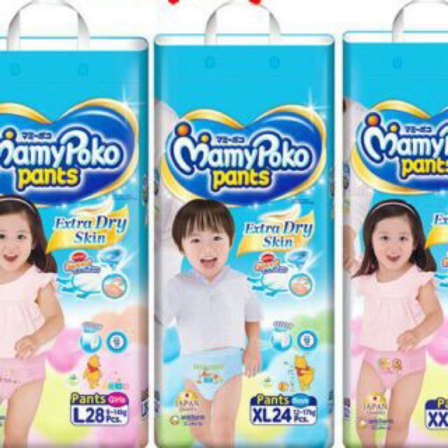 Tã bỉm quần Mamypoko bé trai/ bé gái M34/l28/xl24