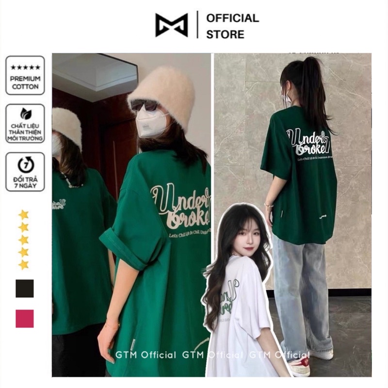 Áo Thun Tay Lỡ UNDERBROKEN Xanh Lá Unisex, Áo Phông Rộng Hot Trend 2022 | BigBuy360 - bigbuy360.vn