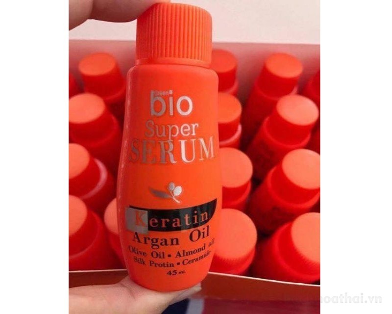 Ủ dưỡng ṫóc không xả lại nước Green Bio Super Serum Keratin Argan Oil Thái Lan